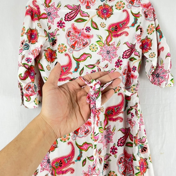 Paisley Printed Babydoll Blouse - Picture 4 of 13